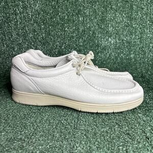 NEW VTG DEXTER Walkmocs Mens 11 White Pebble Leather Chukka Moc Toe Comfort Shoe